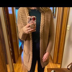 Open front knitted cardigan